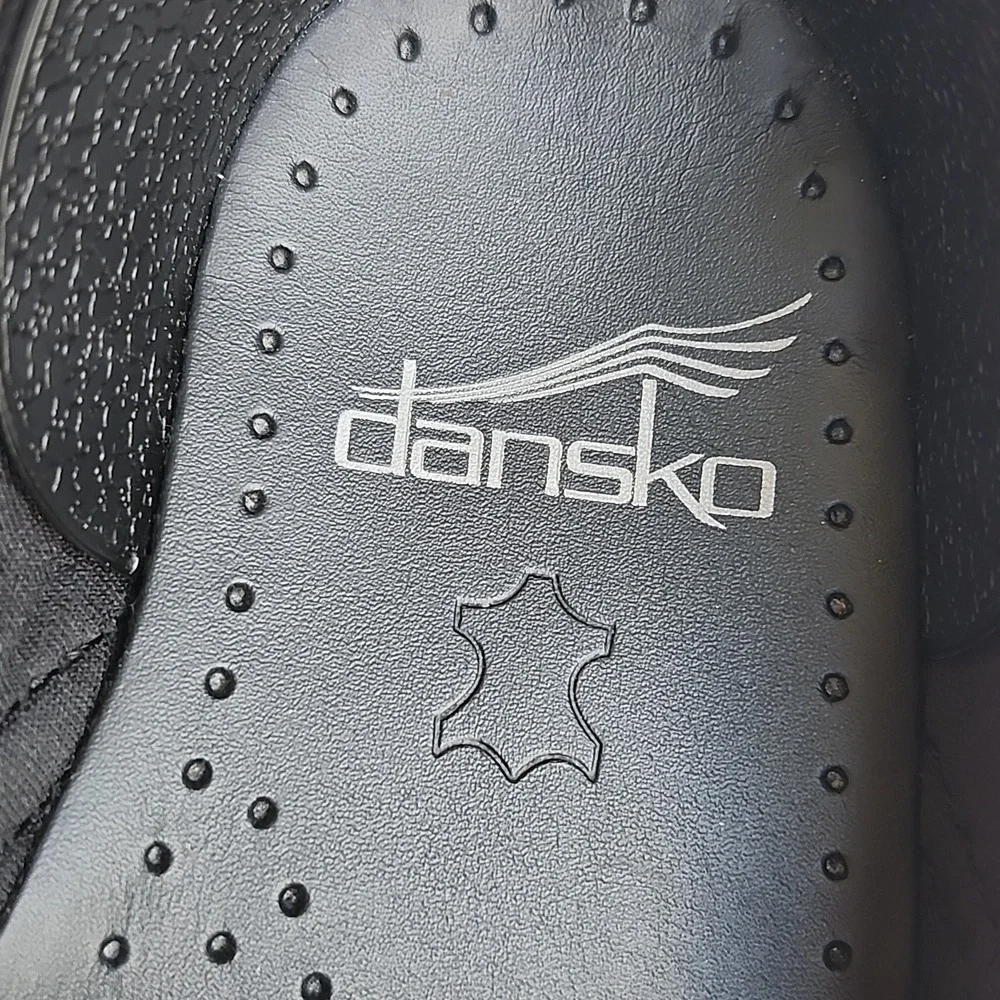 DANSKO PAVAN PROFESSIONAL BLACK NAPPA LEATHER CLOGS - Picture 8 of 11